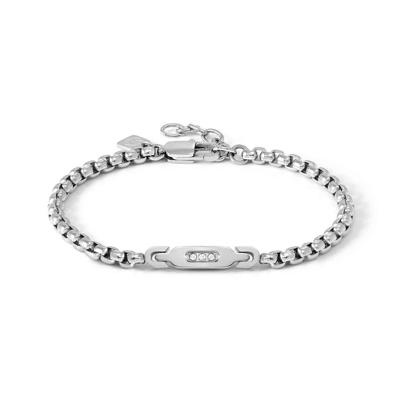 Nomination ManVision Steel Bracelet with 3 Central Cubic Zirconia