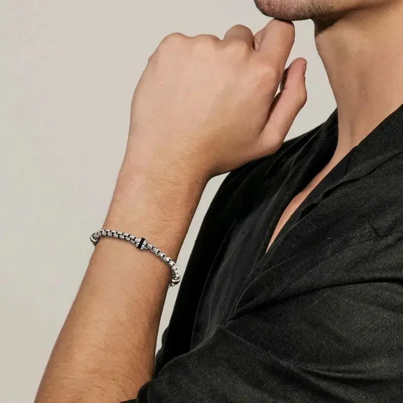 Nomination ManVision Steel Bracelet with Black PVD Details