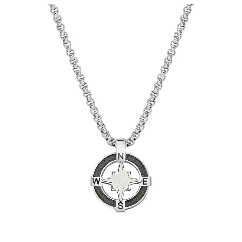 Nomination ManVision Stones Ed Silver Necklace, Wind Rose