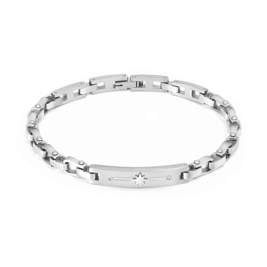 Nomination Manvision Bracelet, Wind Rose, Cubic Zirconia, Stainless Steel