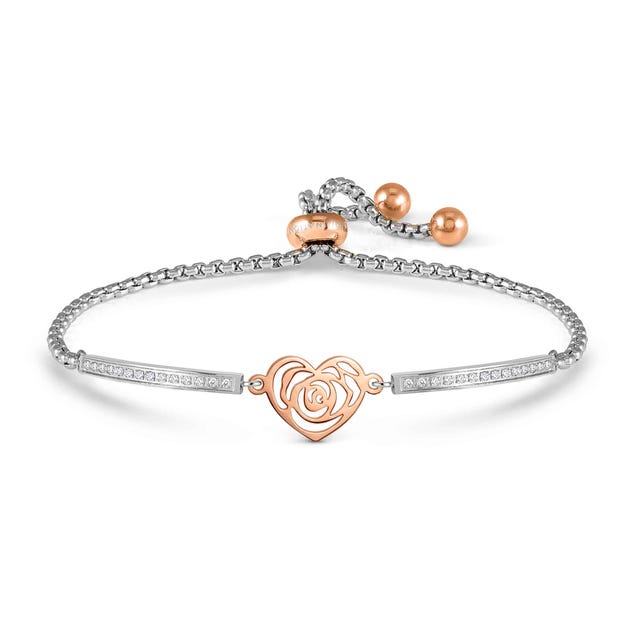 Nomination Milleluci Bracelet, Decorated Heart - Rose Gold