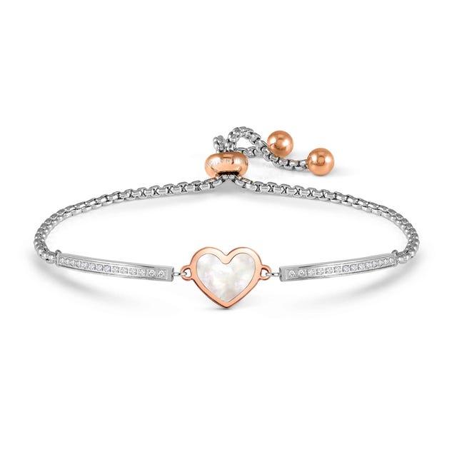 Nomination Milleluci Bracelet, Heart, Mother-of-Pearl - Rose Gold