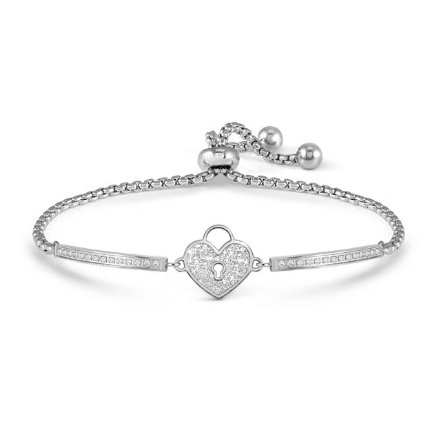 Nomination Milleluci Bracelet, Heart Padlock - Steel