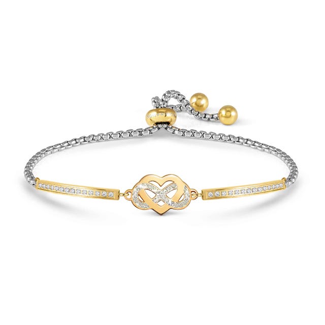 Nomination Milleluci Bracelet, Heart with Infinity - Yellow Gold