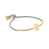 Nomination Milleluci Bracelet, Little Girl, Cubic Zirconia, Gold PVD, Stainless Steel