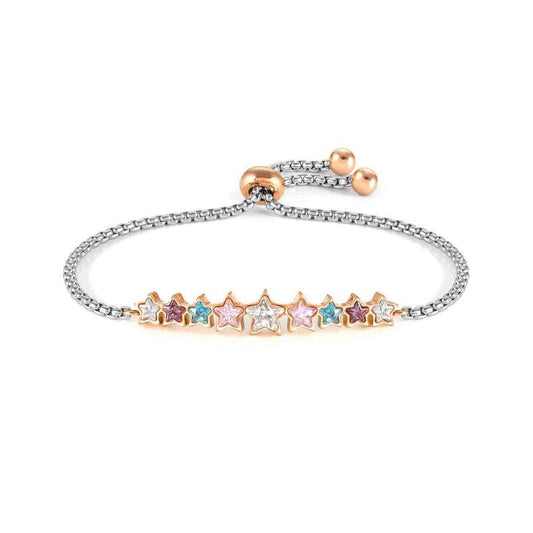 Nomination Milleluci Bracelet, Star, Coloured Crystals, Rose PVD, Stainless Steel