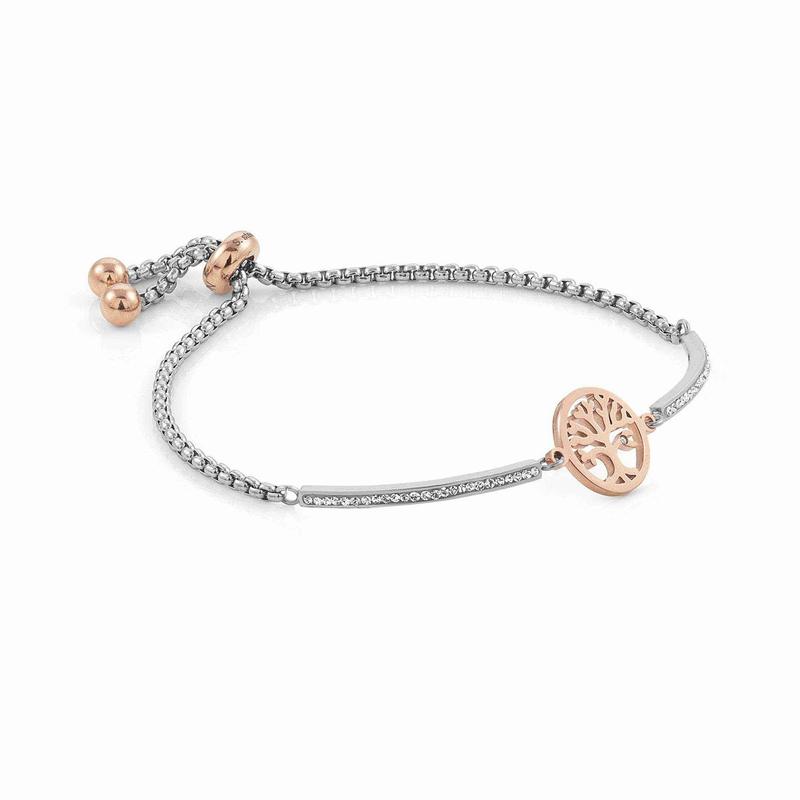 Nomination Milleluci Bracelet, Tree Of Live, Cubic Zirconia, Rose PVD, Stainless Steel