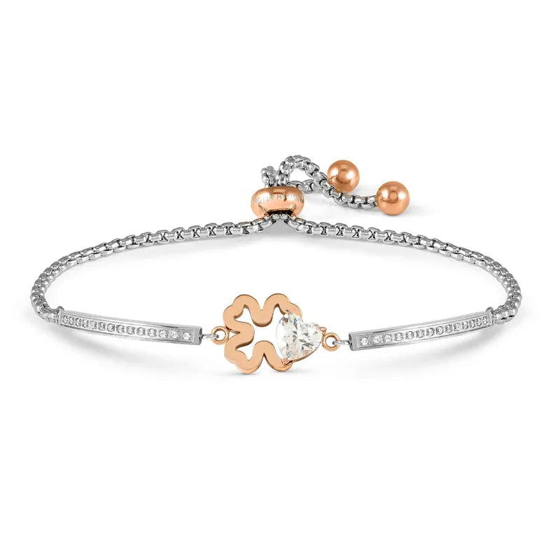Nomination Milleluci Rose Gold Four-Leaf Clover Bracelet