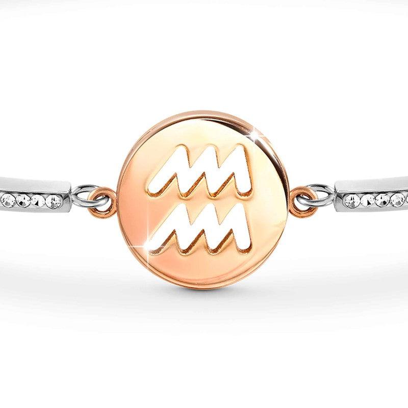 Nomination Milleluci Zodiac Bracelet, Aquarius, Rose Gold