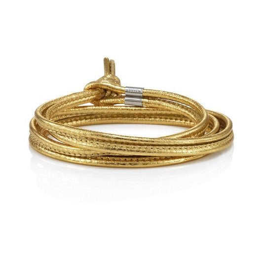 Nomination My Bon Bon Double Bracelet, Coloured Leather, Gold