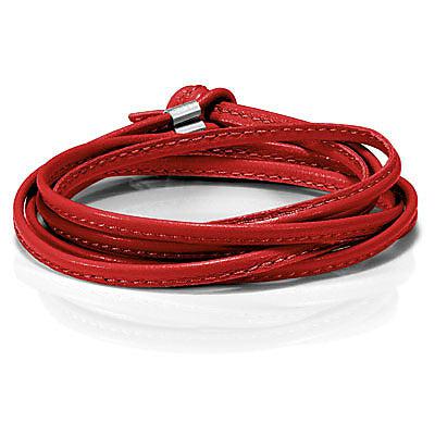 Nomination My Bon Bon Double Bracelet, Coloured Leather, Red