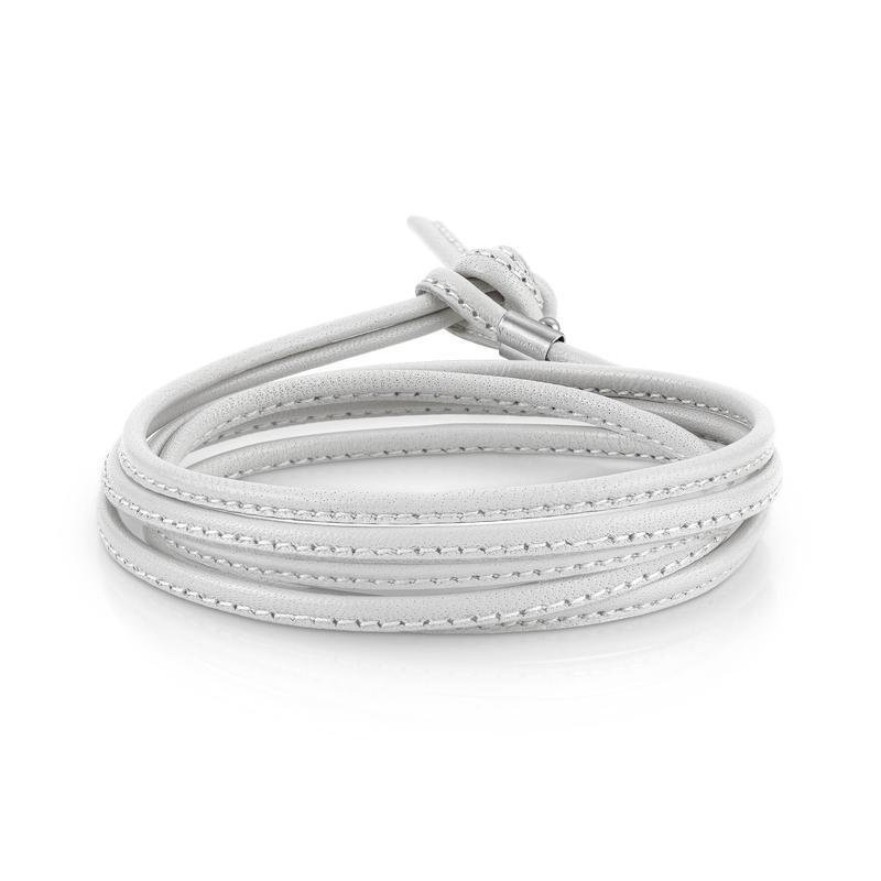 Nomination Double Bracelet in coloured leather - white