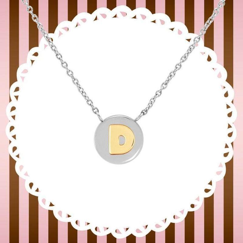 Nomination My Bon Bon Necklace Letter D, 24K Gold