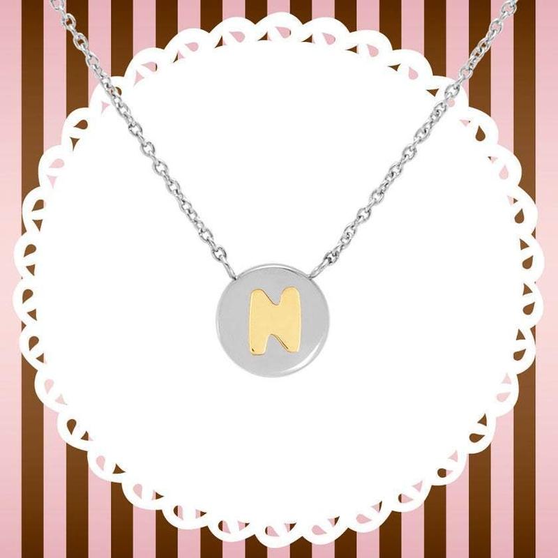 Nomination My Bon Bon Necklace Letter N, 24K Gold
