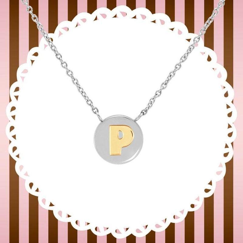 Nomination My Bon Bon Necklace Letter P, 24K Gold