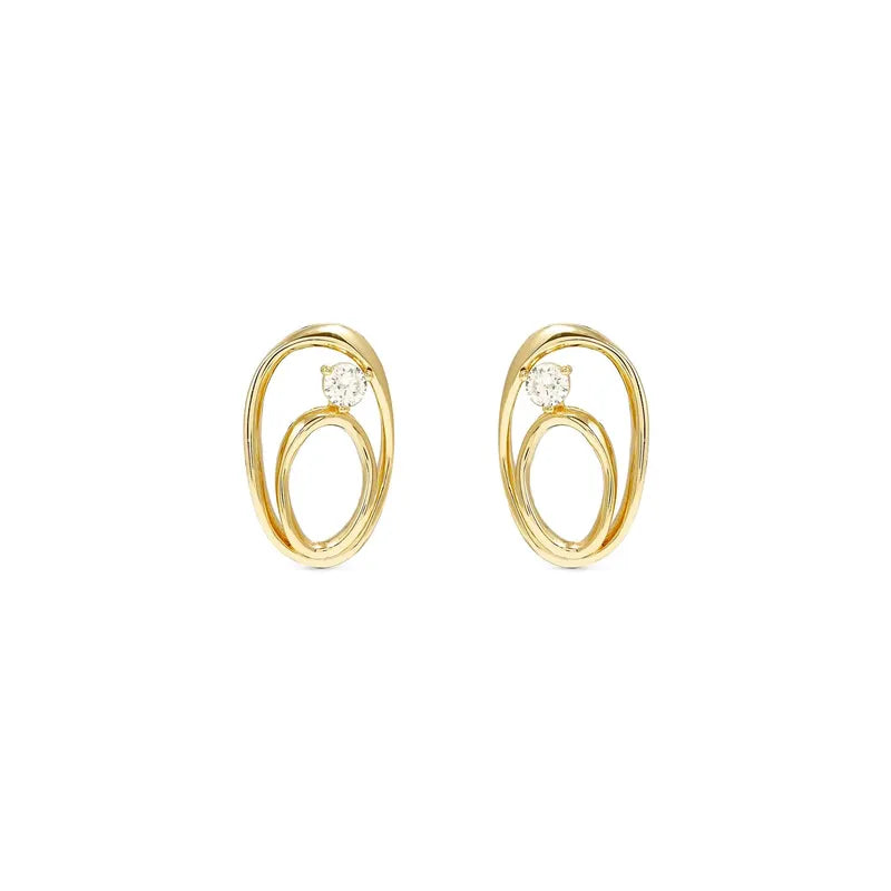 Nomination My Rebel Art Gold Oval Earrings