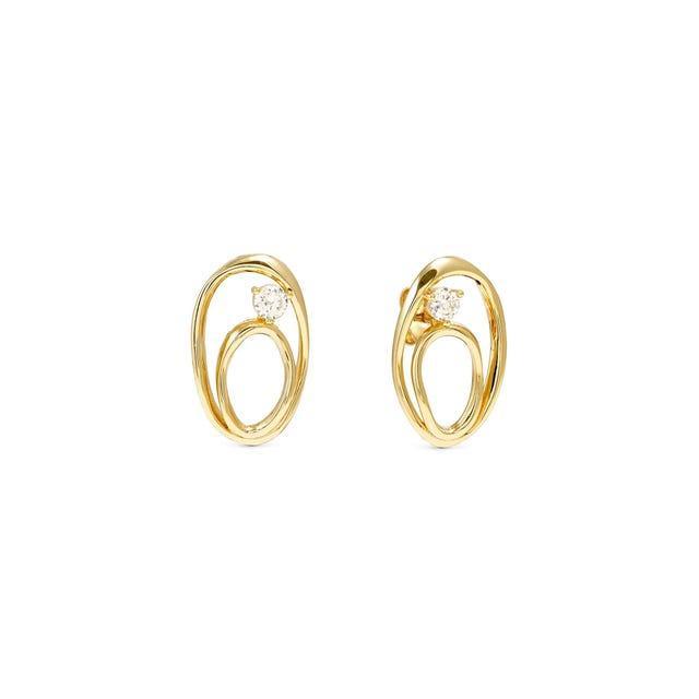 Nomination My Rebel Art Oval Earrings White Stone