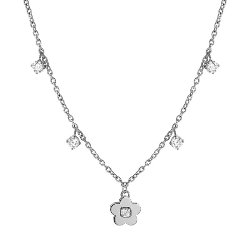 Nomination MySophie Necklace, Flower, Cubic Zirconia, Sterling Silver