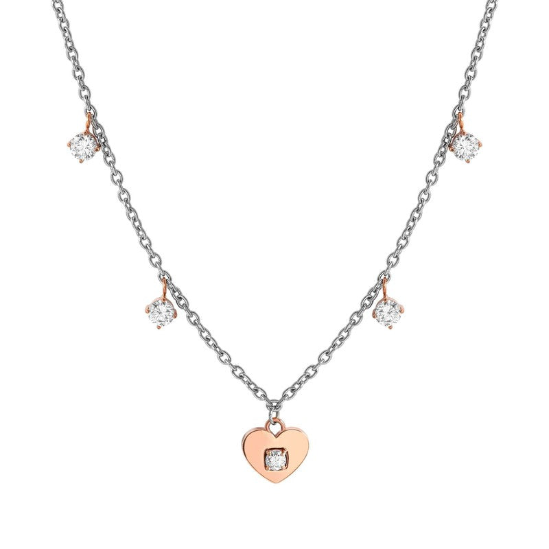 Nomination MySophie Necklace, Heart, Cubic Zirconia, Rose Gold