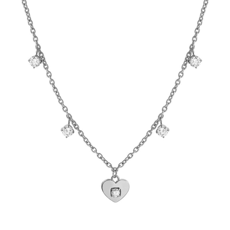 Nomination MySophie Necklace, Heart, Cubic Zirconia, Sterling Silver