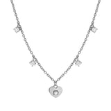 Nomination MySophie Necklace, Heart, Cubic Zirconia, Sterling Silver