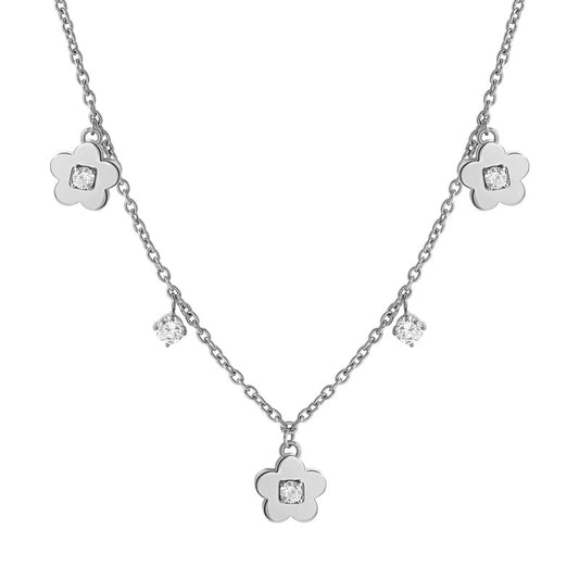 Nomination MySophie Necklace, Rich, Flower, Cubic Zirconia, Sterling Silver