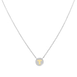 Nomination Necklace with Letter T in Gold