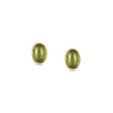 Nomination Oval Cabochon YG Stud Earrings Peridot