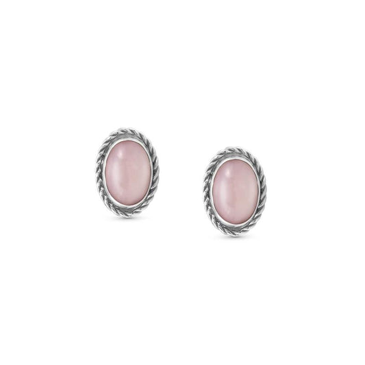 Nomination Oval Pink Opal Stud Earrings