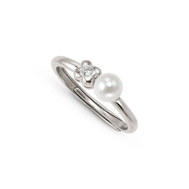 Nomination Pearls Loop Four-Leaf Clover and Pearl Ring