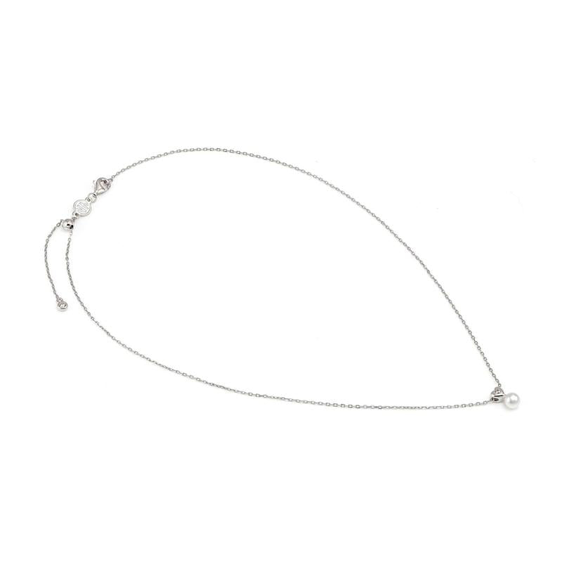Nomination Pearls Loop Necklace, Heart and Pearl, Sterling Silver