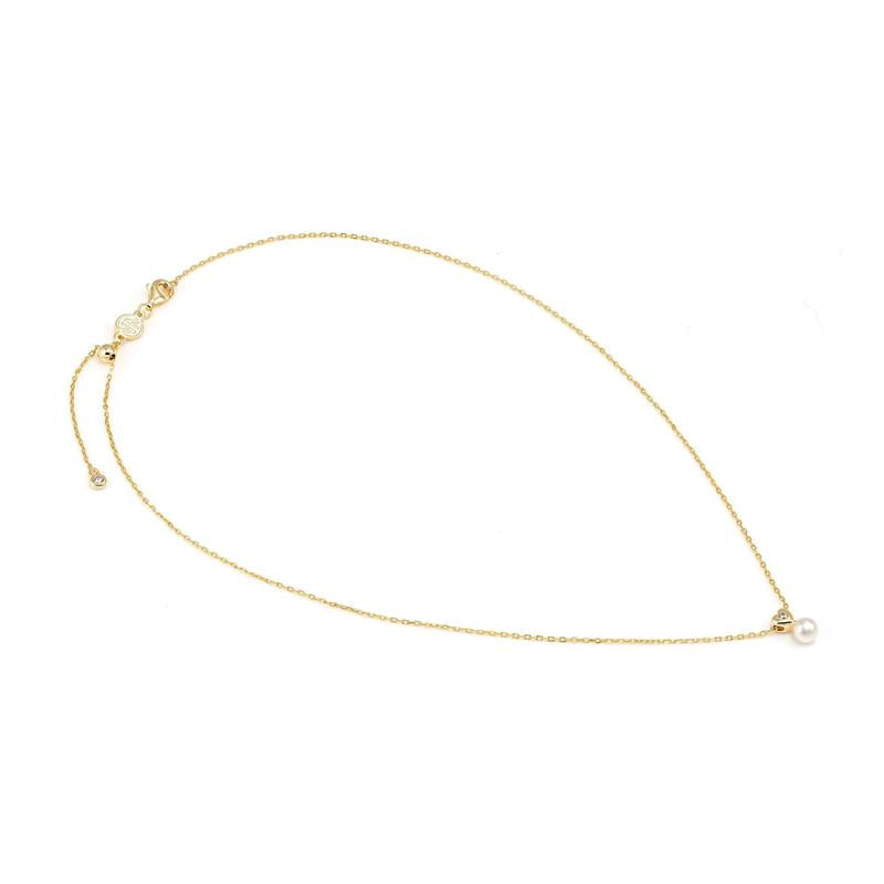 Nomination Pearls Loop Necklace, Heart and Pearl, Gold