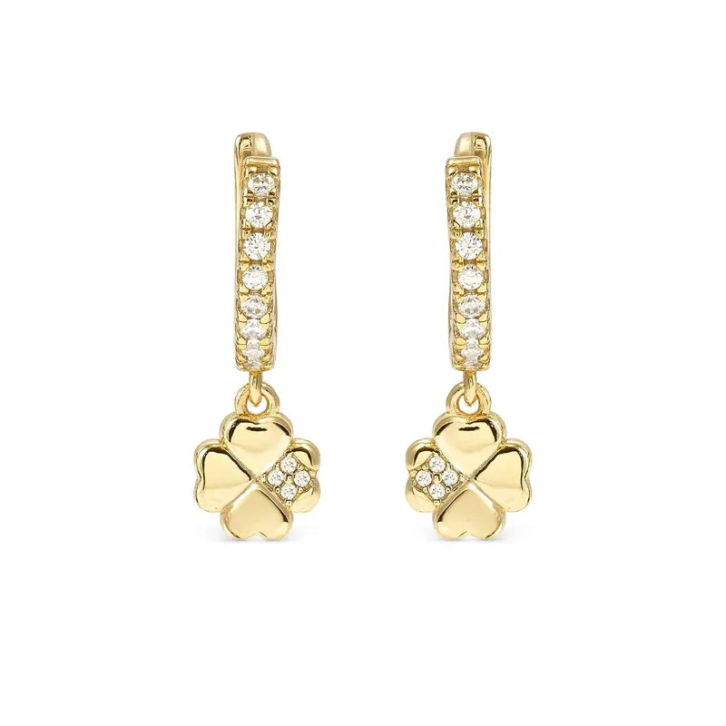 Nomination Petit Sparkle Clover Hoop Earrings