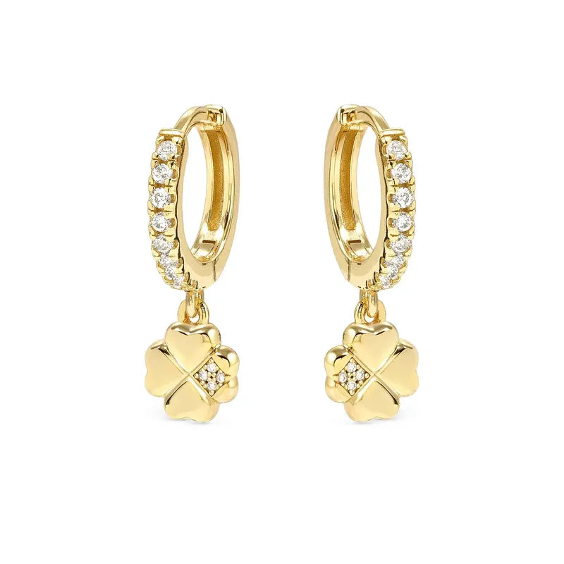 Nomination Petit Sparkle Clover Hoop Earrings