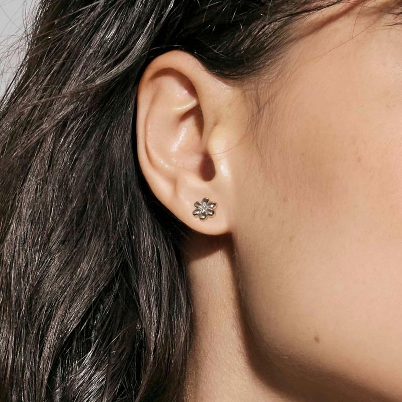 Nomination Petit Sparkle Gold Flower Stud Earrings