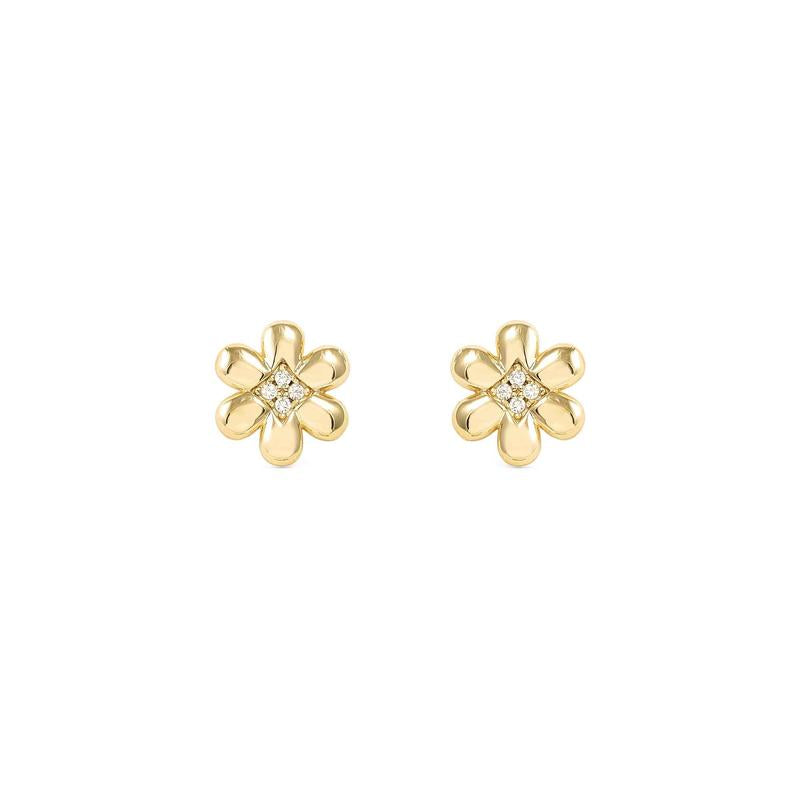 Nomination Petit Sparkle Gold Flower Stud Earrings