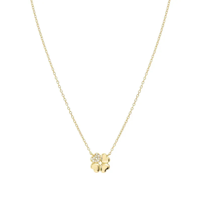 Nomination Petit Sparkle Gold Four-Leaf Clover Necklace