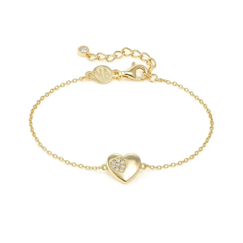 Nomination Petit Sparkle Gold Heart Sparkle Bracelet