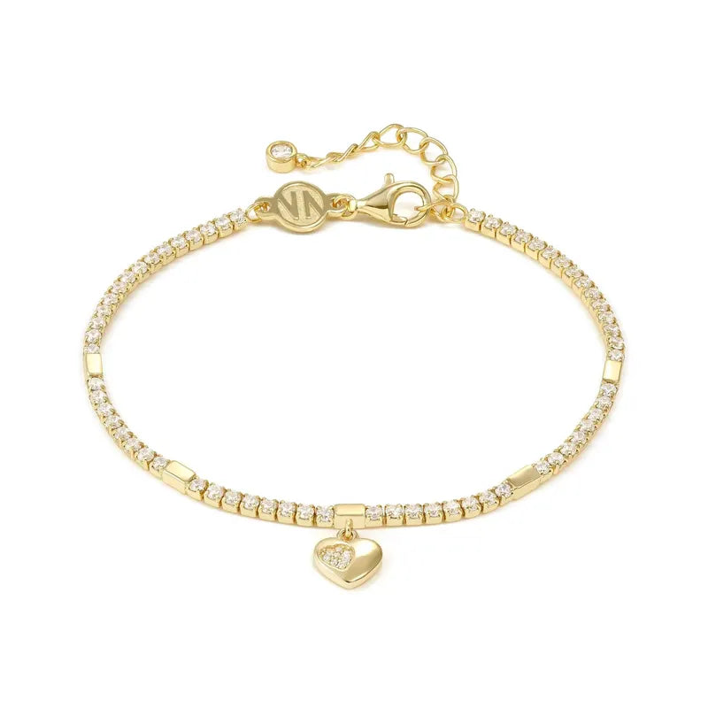 Nomination Petit Sparkle Gold Heart Tennis Bracelet