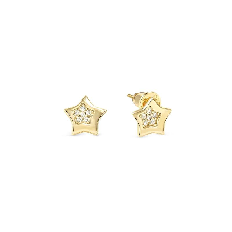 Nomination Petit Sparkle Gold Star Stud Earrings