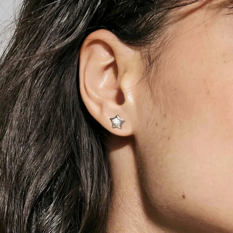 Nomination Petit Sparkle Silver Star Stud Earrings