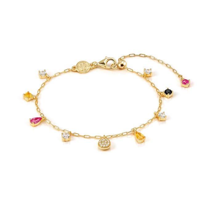 Nomination Precious Moves Silver Bracelet Coloured Pendants