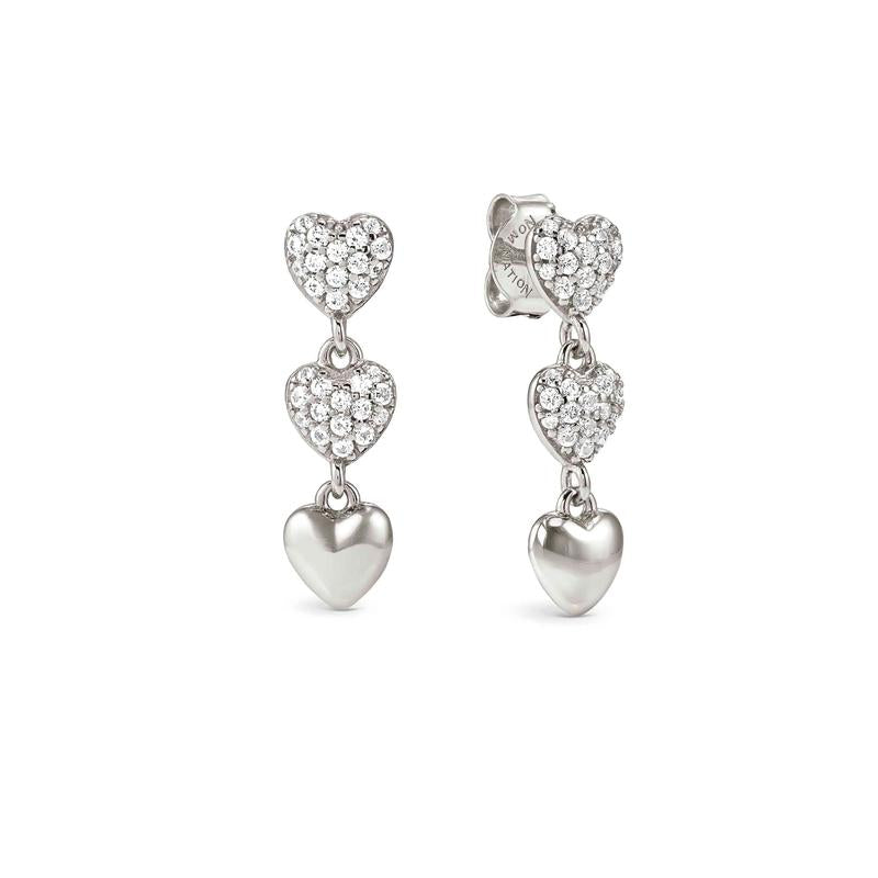 Nomination Precious Moves Earrings, Hearts and CZ