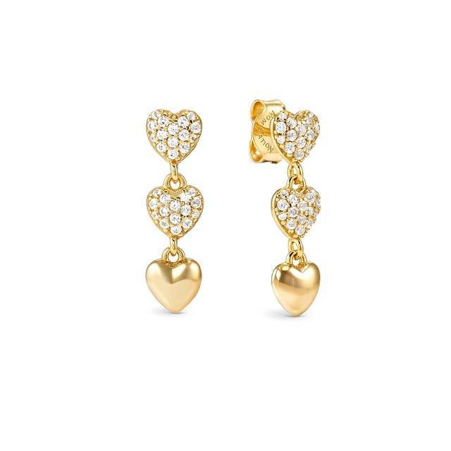 Nomination Precious Moves Hearts CZ Drop Earrings