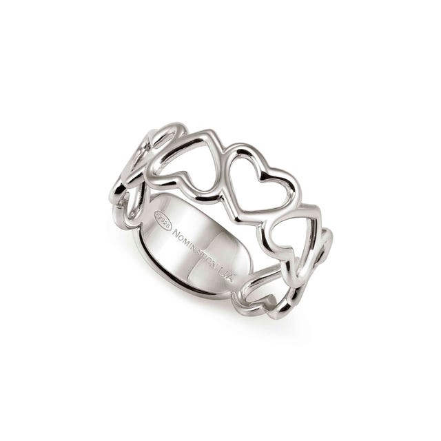 Nomination Precious Moves Hearts Silver Band Ring