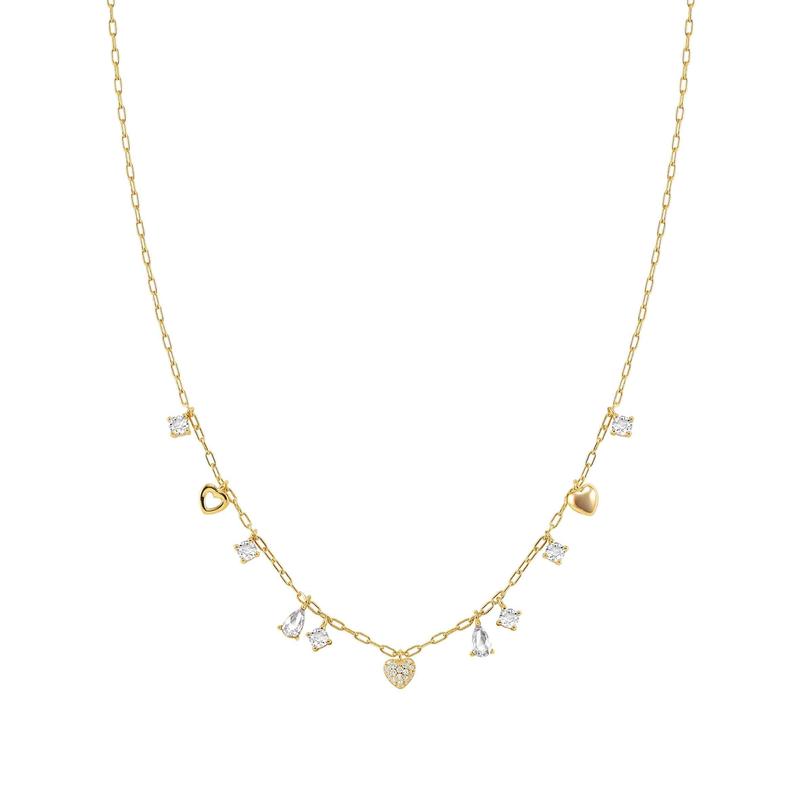 Nomination Precious Moves Necklace, Hearts and Pendants, Gold