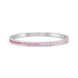 Nomination Pretty Bangle, Pink Cubic Zirconia, Silver, Stainless Steel