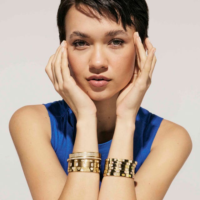 Nomination Pretty Bangles Satin Bracelet White Stones