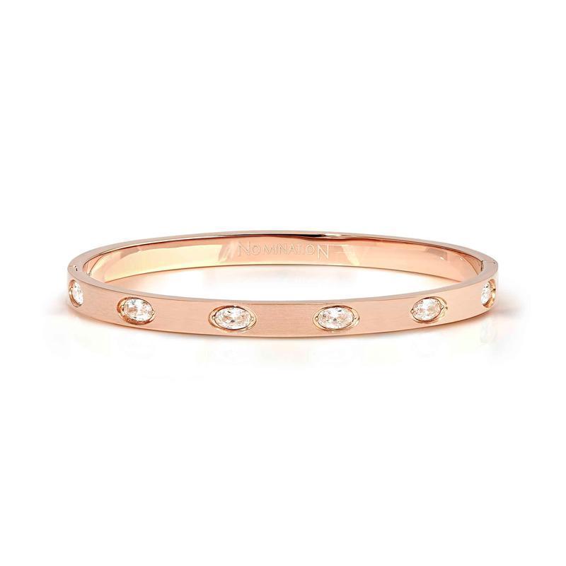 Nomination Pretty Bangles Satin Bracelet with White Stones