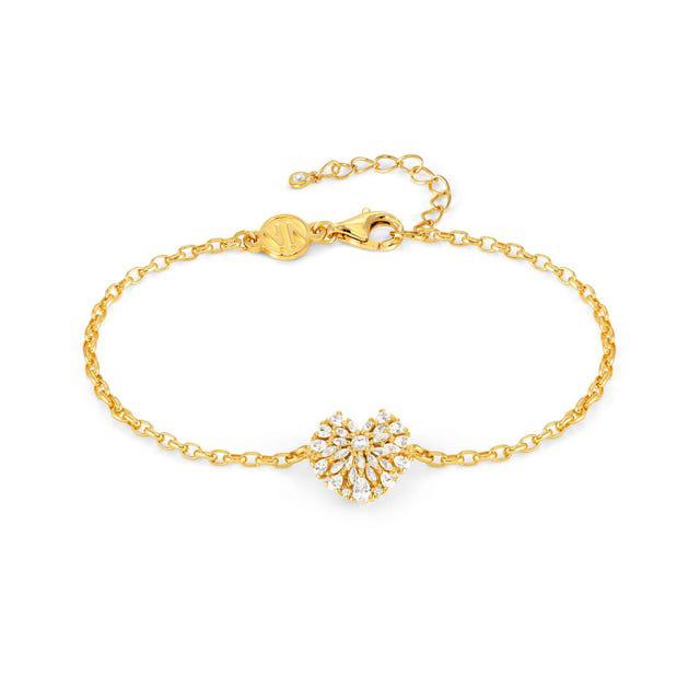 Nomination RayOfLight Bracelet, Heart, White Cubic Zirconia, Gold